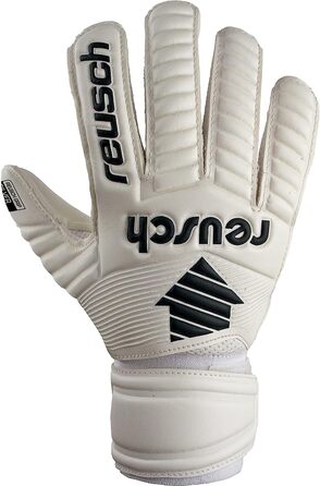 Молодіжні воротарські рукавички Reusch унісекс Legacy Arrow Silver Junior з дуже хорошим захопленням і розрізом по зовнішньому шву (7, Білий)