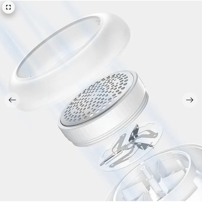 Електрична машинка для видалення ворсу Smart-J з USB-C, портативна та потужна. Ідеально підходить для одягу, светрів та тканин. Білий колір, з пензлем.