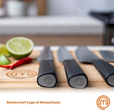 Набір кухонних ножів Masterchef 5 шт. з нержавіючої сталі, професійний, з японським дизайном