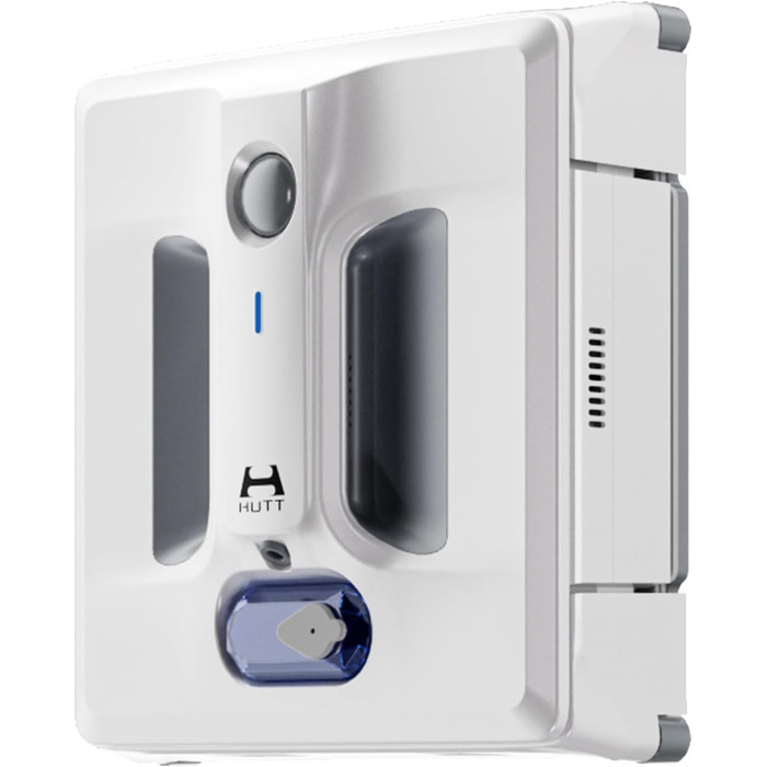 Робот для миття вікон Hutt з пультом дистанційного керування | 2-фазне розпилювальне система та 3800Pa потужність всмоктування | 80 мл бак, розпізнавання країв | Для скла, плитки, дзеркал (4 серветки для миття, страхувальний трос у комплекті) (A1)