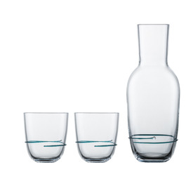 Графин для води з келихами, набір із 3 предметів, смарагдова аура Zwiesel Glas