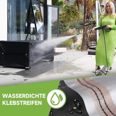 Чохол для садовой мебели Enzeno 200x160x74 см, водонепроникний, з оксфордської тканини, захисний чохол для садовой lounge мебели, зимовий захист, для садового столу