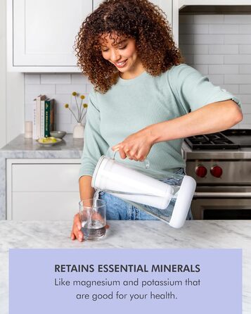 Фільтр для води LifeStraw Home: скляна кава з силіконовим дном, 1,6 л, Stormy Blue