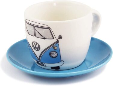 Колекція BRISA VW - чашки для еспресо на автобусі Volkswagen T1 Bulli в подарунковій коробці (Мотив блюдця-відмінна ідея для подарунка / сувенір(фронт / 4 кольори/набір з 4 шт. / 100 мл) (2 шт. (1 упаковка))