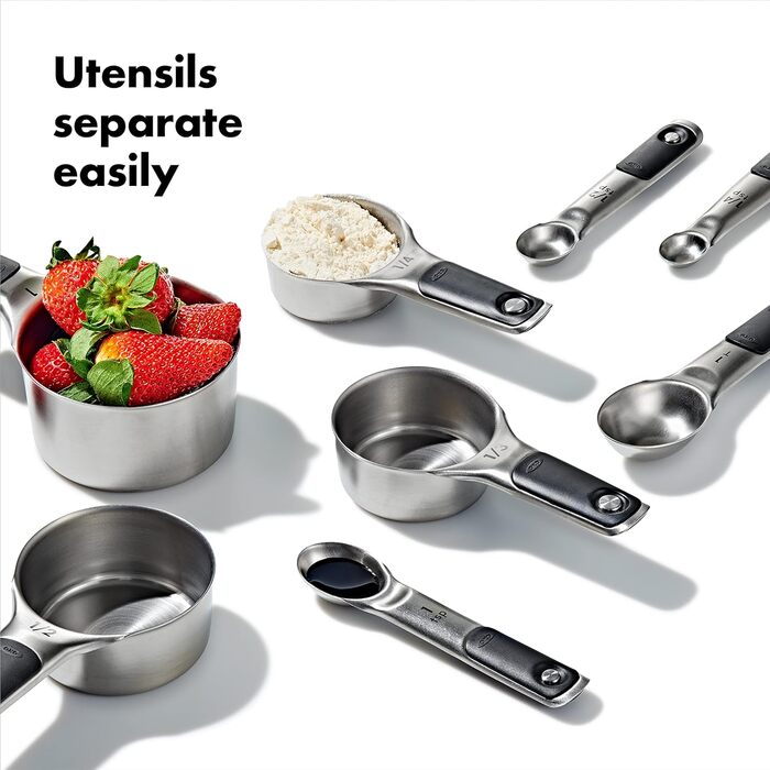 Набір мірних чашок та ложок OXO Good Grips, нержавіюча сталь