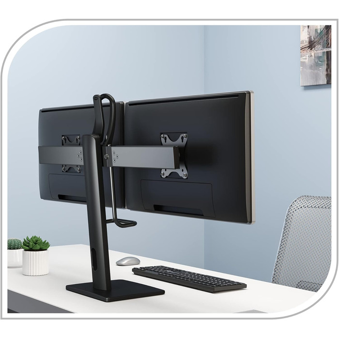 Кріплення для монітора PureMounts® - регульоване, чорне, для 1 монітора (VESA 75x75 - 100x100)
