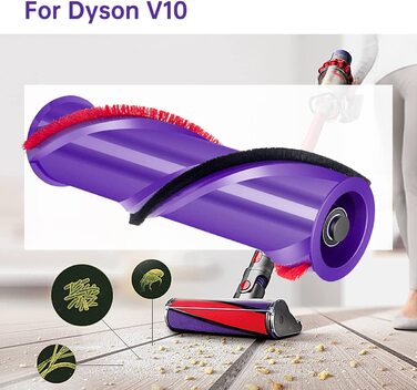 Роликовий щітковий стрижень для бездротової щітки Dyson V6, щітка для чищення головок, роликові деталі для заміни щіток (V10)