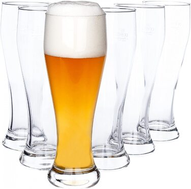 Ван Велл набір з 12 банок для пшеничного пива в Баварії прозорі / пивні келихи ємністю 0,5 л Стакан для пшениці келих для білого пива / Гастроном готель-Res