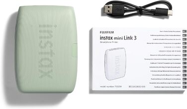 Фотопринтер INSTAX mini Link 3, Sage Green - друкуйте фото зі смартфона