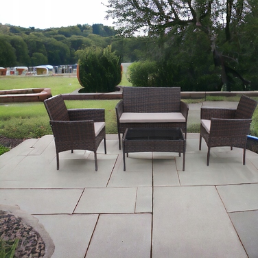 Комплект садових меблів із техноротанга MTG Trade Group, сірий, 4 предмети