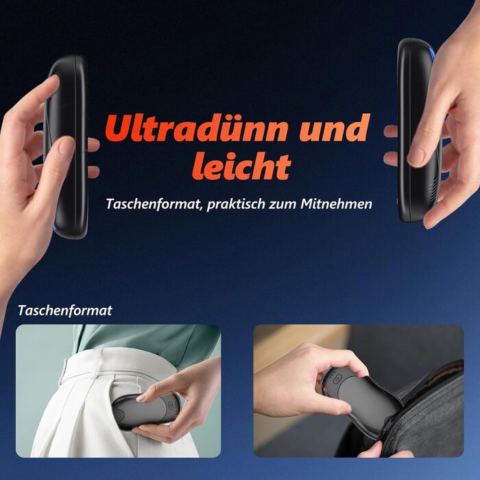 Електричні нагрівачі для рук FANDLISS з магнітом, 10000mAh, 2 шт. - нагрів з обох сторін, USB, 3 режими, для активного відпочинку, подарунок