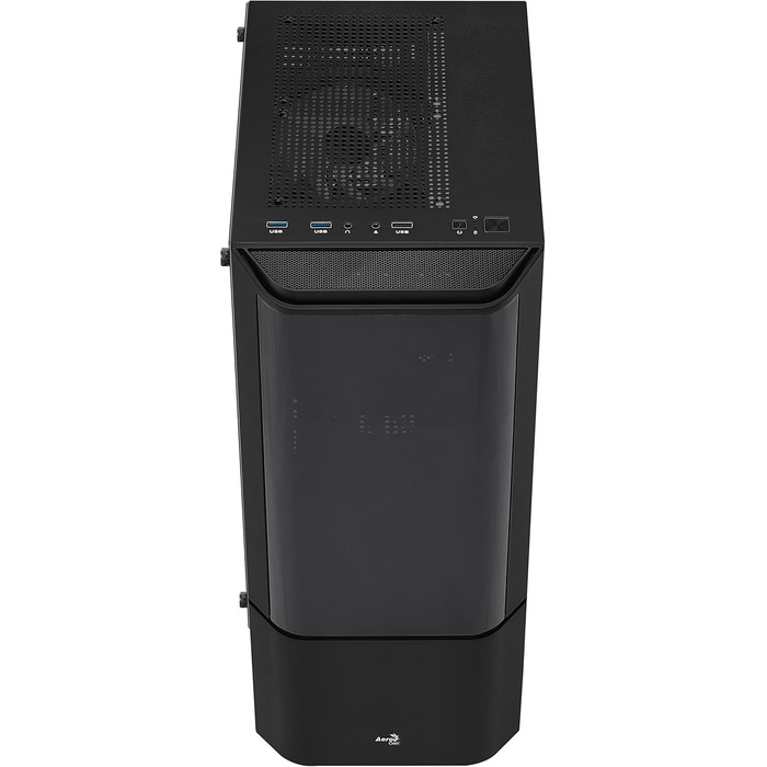 Комп'ютерний корпус ATX AeroCool Quantum v2 RGB із скляними панелями, чорний