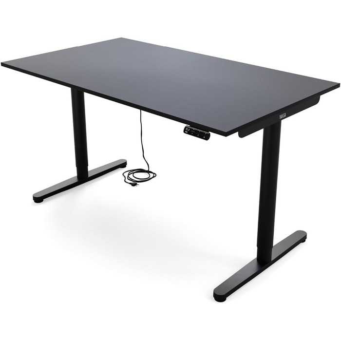 Дитяча парта Yaasa Desk Basic S, 120x70 см, вкл. ключовий замок, USB-порт для зарядки, парта, що росте разом з дитиною (антрацит, 140x80 см)