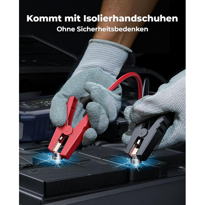 Powerbank для автомобіля YaberAuto AP02 з компресором, 150PSI, 4500A, LED ліхтар 500 люмен, LCD дисплей 3.3