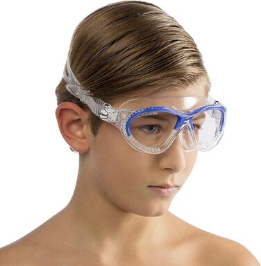 Дитячі плавальні окуляри Cressi (7/15 років - Cobra Kid, прозорі / блакитні лінзи Hellau)