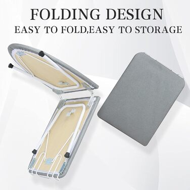 Настільна прасувальна дошка ZOES HOMEWARE, складана, сіра, 80 x 30 x 17,8 см