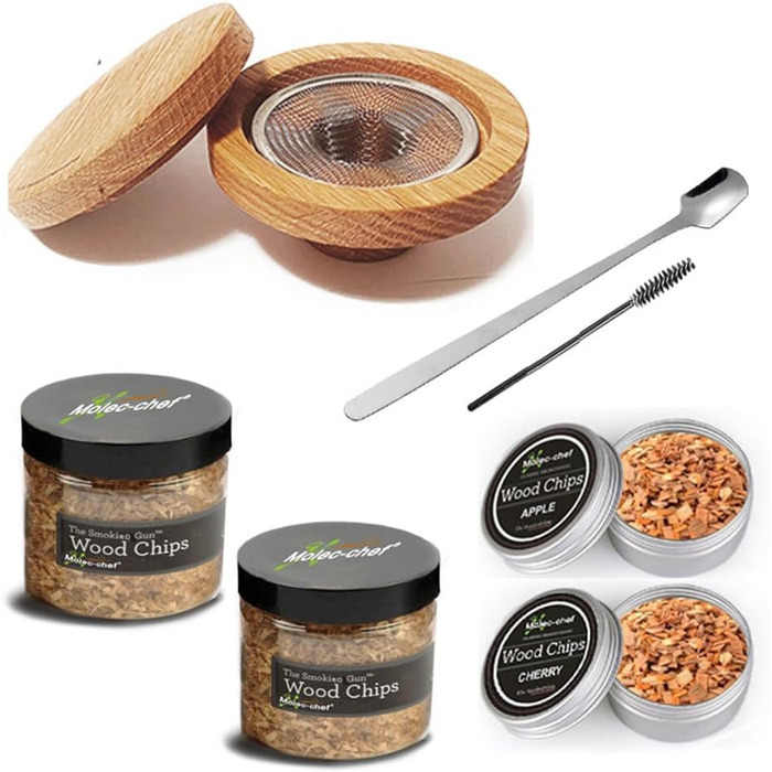 Набір для копчення коктейлів: факел, 8 смаків, тріски, ліхтарик, форма для льоду, аксесуари для віскі, інфузія