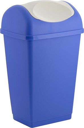 Кольорове пластикове відро для сміття axentia для кухні та ванної, відро для сміття з поворотною кришкою, місткість близько літра(50 л, Синій)