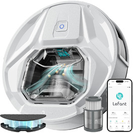 LEFANT M320 Robot Vacuum Cleaner - 6000Pa Suction, Precise Navigation, 800ml Dustbin, 210 Mins, Wi-Fi App Control, Ideal for Pet Hair & Carpets