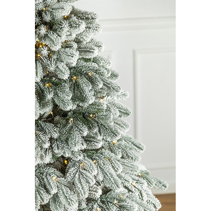 Ялинка лита 'Ковалівська' ЗАСНІЖЕНА LED (золотий - білий) 2,50м