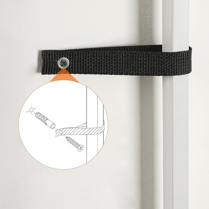 HOOBRO Лежак для одягу з полицями для взуття, білий та дерев'яний, EWN04YM01