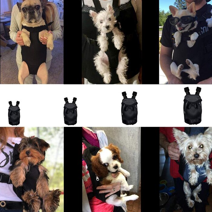 Рюкзак Homieco для домашніх тварин, сумка для домашніх тварин, рюкзаки для собак, сумка для перенесення собак кішок, сумка для перенесення домашніх тварин, рюкзак-переноска для домашніх тварин для подорожей/походів / кемпінгу - (L, Чорний)