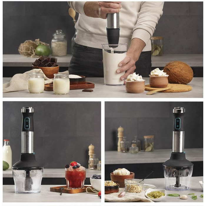 Блендер Cecotec Stabmixer Power TitanBlack 1500 XL Cream&Crush - 1500 Вт, технологія CrossBlades, титанове покриття, 4 аксесуари