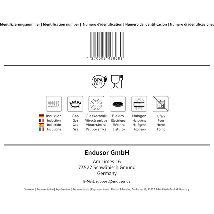 Крейпниця з індукційним дном 26 см з 3-шаровим антипригарним покриттям + лопатка та розподільник з буку (Німеччина) - для всіх типів плит (без PFOA та PFOS)