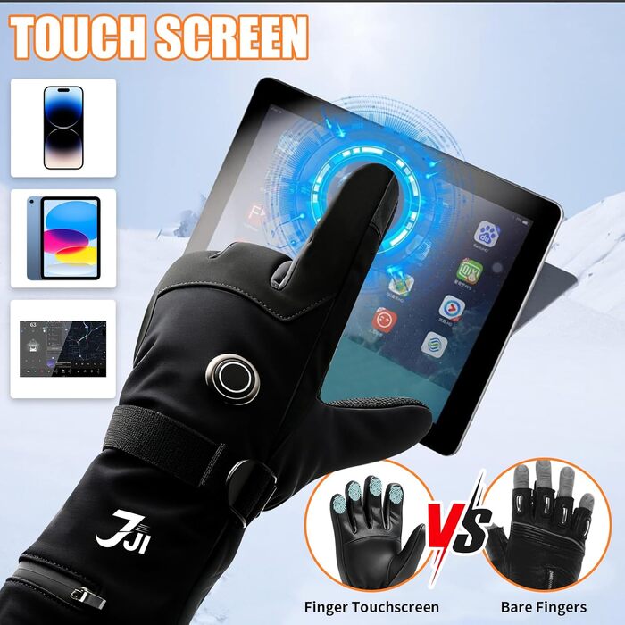 Гріючі рукавички для жінок 7JI, чорні