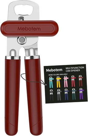 Відкривачка для консервів ручна, міцна, з гладкими краями та зручною ручкою, вбудований відкривачка для пляшок (Burgunder)