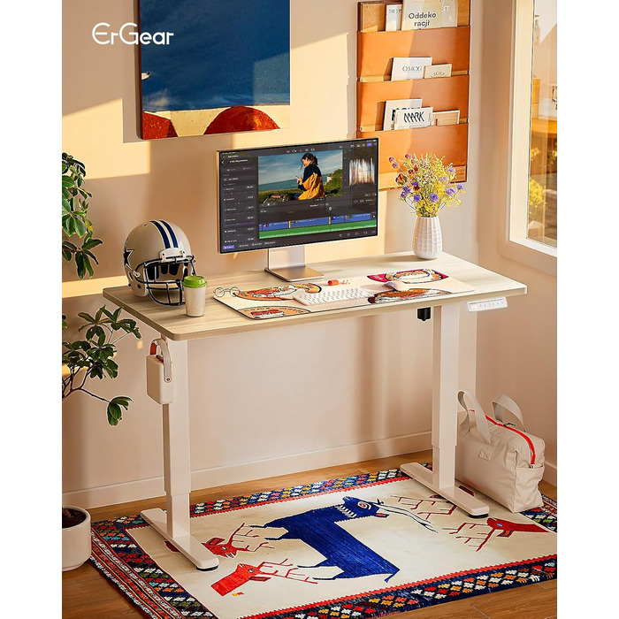 Електричний регульований стіл ErGear 100x60 см з пам'яттю, для дому та офісу