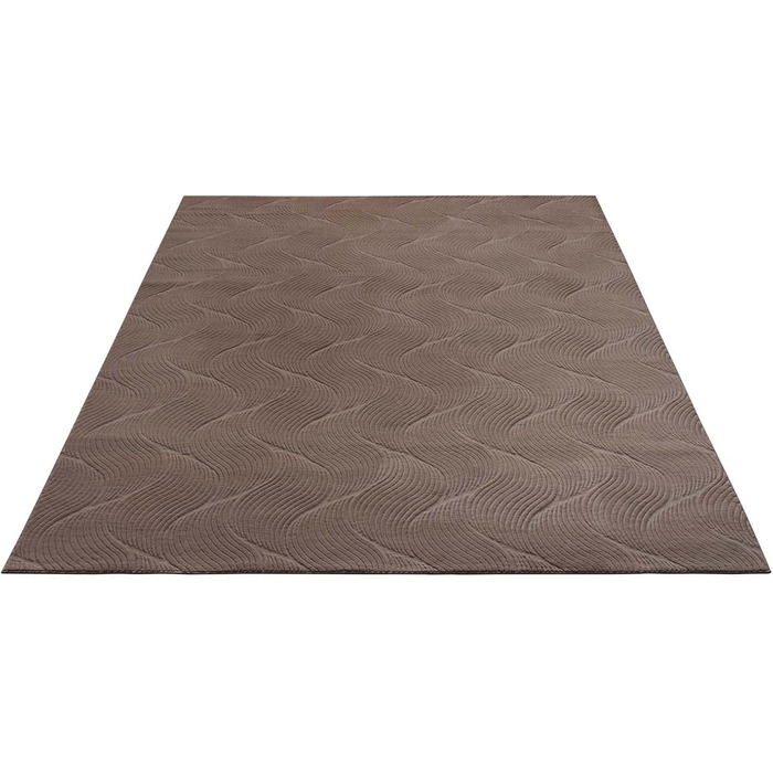 Килимок для ванної кімнати Taracarpet з антиковзаючим покриттям, зелений з листям, 80x150 см