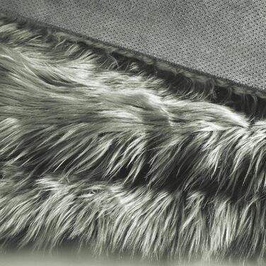 Килимок CelinaTex Plush квадратний 80 х 150 см сірий з високим ворсом килимок для ліжка зі штучного хутра килимок для передпокою зі штучного хутра з довгим ворсом сірий з довгим ворсом 80 х 150 см