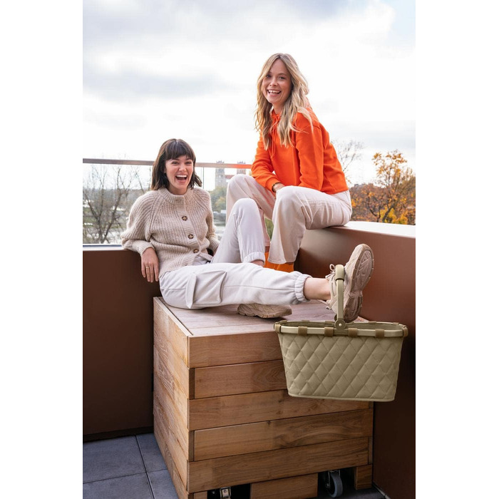 Сумка-шопер Reisenthel Carry Bag Frame Rhombus Olive – велика містка сумка з внутрішньою кишенею, водонепроникний дизайн