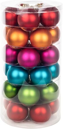Скляні різдвяні кулі Inge / красиві скляні ялинкові кулі / 30 куль в банку / ялинкові прикраси Різдвяні ялинкові прикраси W