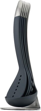 Набір кухонних аксесуарів Joseph Joseph Nest 5 шт. з магнітною підставкою, чорний/нержавіюча сталь, для компактної організації, можна мити в посудомийній машині