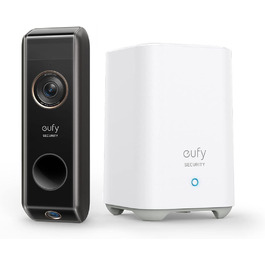Відеодзвінок eufy Security S330 з камерою та Homebase: 2K, безкоштовне зберігання, нічний режим, датчик руху, розпізнавання пакунків