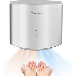 Електричний автоматичний сушар для рук, настінний, 1200W, сірий