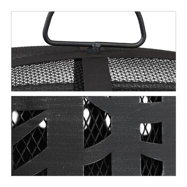 Вогнище Relaxdays з грилем та захистом від іскор