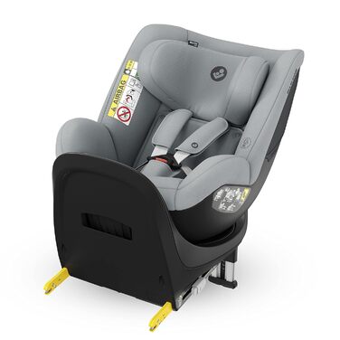 Крісло для новонароджених та немовлят Maxi-Cosi, група 0/1, поворотне дитяче крісло, дитяче автокрісло на 360 з ISOFIX, приблизно від 3 місяців до 4 років (від народження зі вкладишем для новонароджених), (Authentic Grey, Mica Eco)