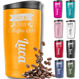 Термокружка з гравіюванням, 350 мл, чорна (з можливістю персоналізації), не протікає