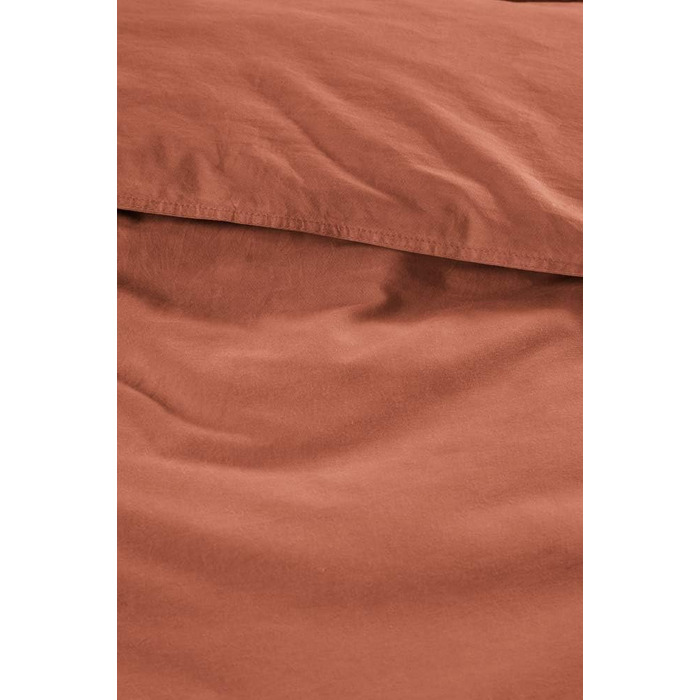 Комплект постільної білизни Organic Basic Color Terracotta розмір 135x20080x80см Однотонна бавовна