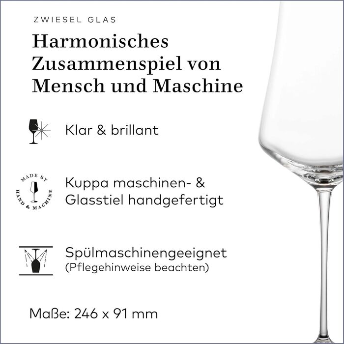Набір келихів для вина Zwiesel Glas Allround Duo (2 шт.), Tritan-кристал, для червоного та білого вина, ручна та машинна робота, можна мити в посудомийній машині (Art.-Nr. 123472)