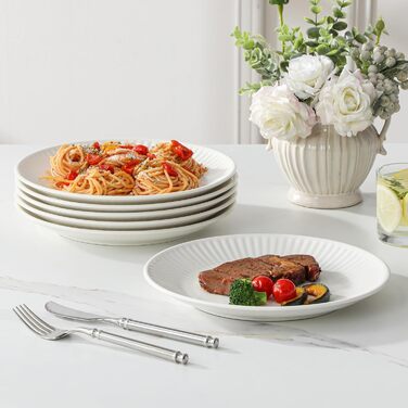 Набір посуду MALACASA LEILA Weiß для 6 осіб, 18 предметів, порцеляна, скандинавський стиль, білий