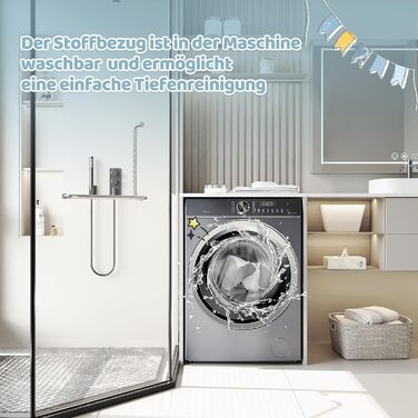 Бортик для ліжка WOLTU 150 см, захисний бортик для дітей та немовлят, регульована висота 69-87 см, тканина Оксфорд, металевий каркас, світло-сірий