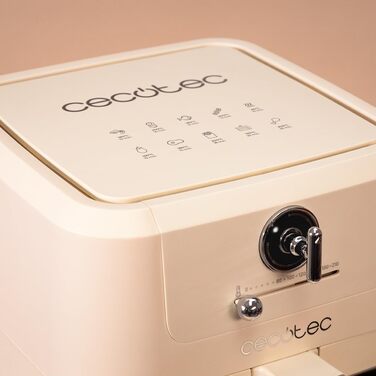 Фритюрниця без олії Cecotec Cecofry Antique 5000 з вікном, 5 л, 1500 Вт, Digital, PerfectCook, Retro-дизайн, білий колір