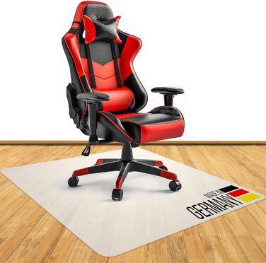 Захисна килимок під офісний стілець Roxus® - різні розміри (118x118см, молочний колір) - для паркету, ламінату, килима, плитки, твердих підлог - захист для ігрового крісла