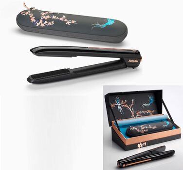 Випрямляч Babyliss 9000U акумуляторний, випрямляч для волосся з акумулятором -RRP199- Керамічні пластини для прямого волосся, 15 сек. швидкий нагрів, випрямлення волосся 200C max, без кабелю, 500 гр світло