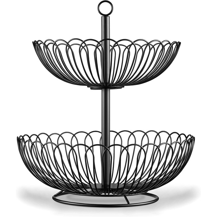 Сучасна ваза для фруктів - TOP FRUIT BASKET BLACK etagere fruit etagere fruit, etagere basket etagere, living, etagere fruit bowl etagere, etagere large, fruit etagere, living 2er, 2erLINFELDT