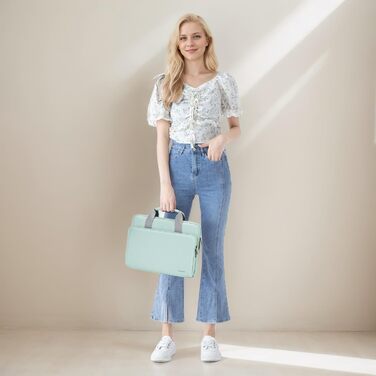 Чохол для ноутбука DOMISO 16 дюймів, сумісний з MacBook Pro (M4/M3/M2/M1) Pro/Max, водонепроникний, з ручкою, (14 дюймів, м'ятний)